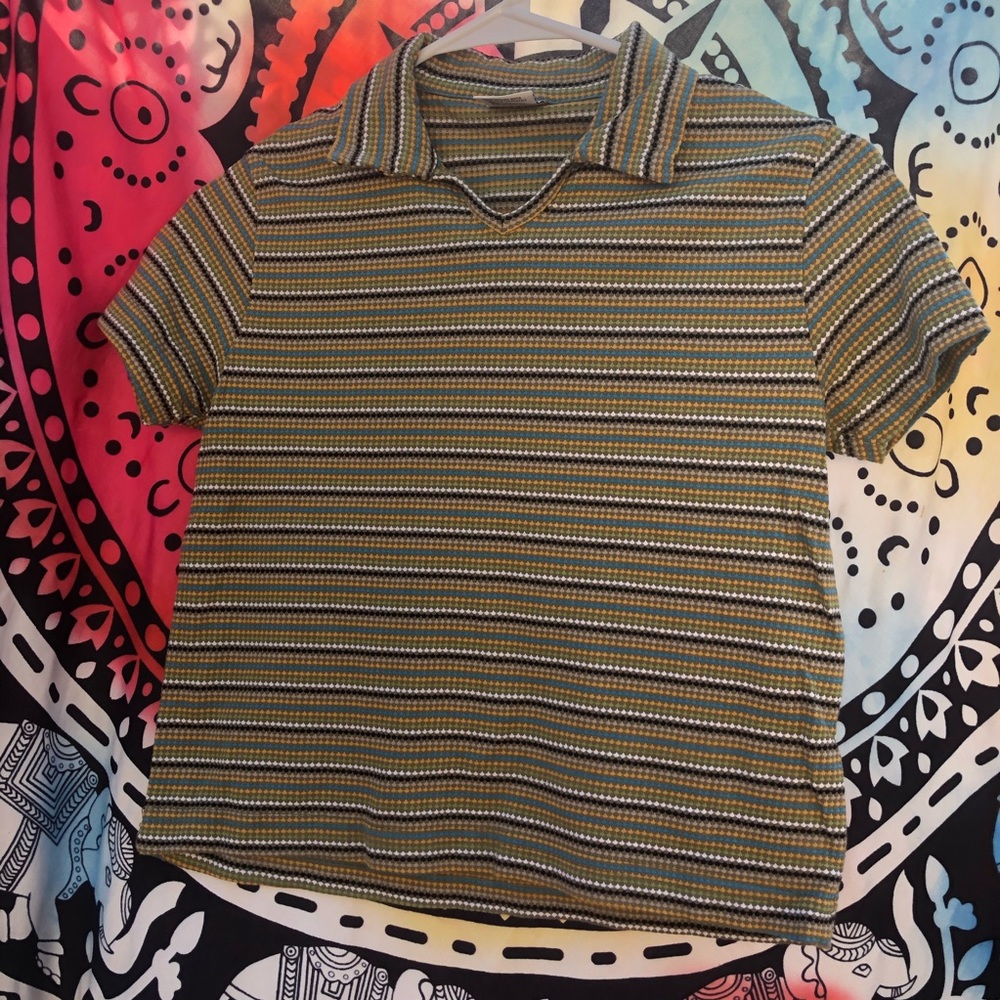 Unionbay Vintage 90’s multi color striped T-shirt